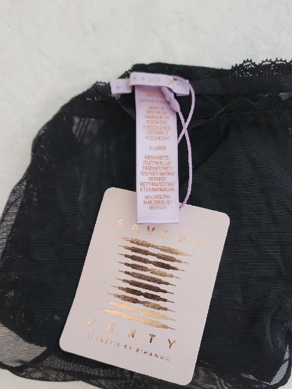 Savage X Fenty Black Crotchless High-Leg Bikini - Picture 8 of 8